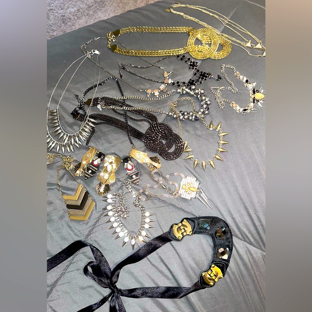 Bundle- 15 necklaces . Used but in good condition
